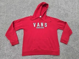 Vans Youth Boys Pullover Hoodie XL Red Since 1966 Sweatshirt Fleece - Picture 1 of 10