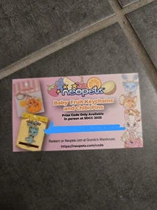 SDCC 2025 Esclusivo Neopets Codice Portachiavi Spilla IN GIOCO CODICE PREMIO Virtual Digital - Foto 1 di 1