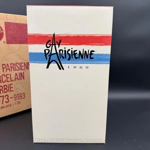 Barbie Gay Parisienne 1959 Repro Porcelain Mattel 9973-9993 Shipper Limited Edit - Picture 1 of 15