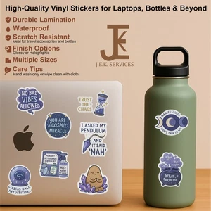 Witchy Sticker Pack – 9 Glossy Vinyl Mystical Decals for Laptops & Bottles - Picture 1 of 3