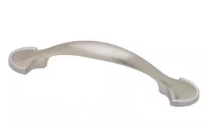 Halbrunder Löffelfuß 3 Zoll (76 mm) Traditionelle Satin Nickel Schrank Schublade Zug - Bild 1 von 4