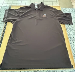 Polo Antigua NFL Browns XL Brown Piqué Xtra-Lite nuova con etichette logo Brownie Elf, NOS - Foto 1 di 10
