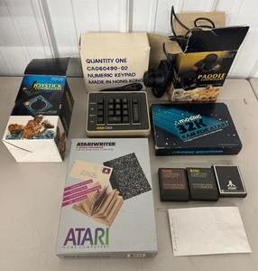 Vintage Atari Computer Accessories Lot Joysticks Paddles, Mosaic 32K RAM, Keypad - Picture 1 of 17