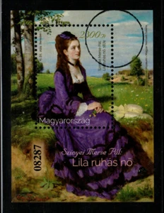HUNGARY-SPECIMEN  S/S  2024-150th anniversary of the Paintings-Lady in Violet - Picture 1 of 1