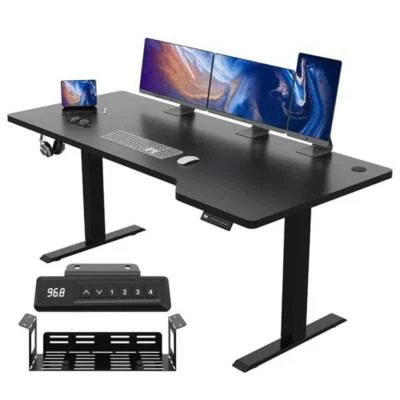 Höhenverstellbarer Schreibtisch 160/180cm elektrischer Memory Büro Tisch - Bild 1 von 4