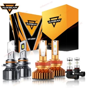 AUXBEAM Combo LED Headlights & Fog Bulbs 9005+H11+9145 For Ford F-150 2015-2023 - Picture 1 of 12