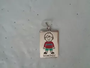 Portachiavi personalizzato bambino "Dominic" tono argento/metallo - Foto 1 di 1