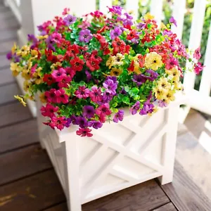 Artificial Fake Plants Flowers For Outdoor Outside Spring Summer Decoration 12 B - Picture 1 of 6