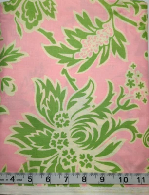 Charm Pink/Green Damask 1yd Amy Butler Free Spirit Cotton Sew Quilt Fabric - Image 1 of 3