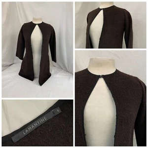 Lamantine Tunic Coat 10 Girl Brown Wool Cashmere 2-clasp Made France YGI Q1-298 - Picture 1 of 12