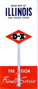 1950 D-X Road Map: Illinois NOS - Picture 1 of 1