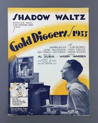 Shadow Waltz Sheet Music Piano Gold Diggers of 1933 William Blondell Vintage - Image 1 of 4
