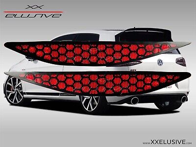 Honeycomb Reflector Overlay Sticker For VW Golf Mk7 GTD GTI Clubsport R Mk 7 • 14.57€