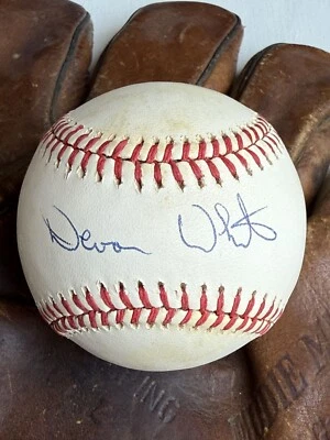Devon White Signed Autographed Official American League (OAL) Baseball - Image 1 of 2