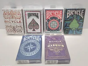 Bicycle Playing Cards Collector's Edition Lot Of 6 Bundle Marquis Cyber - Picture 1 of 7