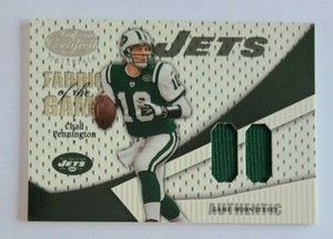 2004 Leaf Certified Chad Pennington New York Jets Marshall 017/100 - Jersey