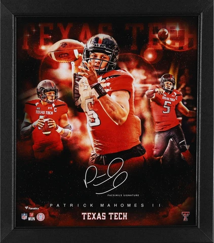 Patrick Mahomes Raiders FRMD 15x17 Stars of the Game Collage Facsimile Auto Cover