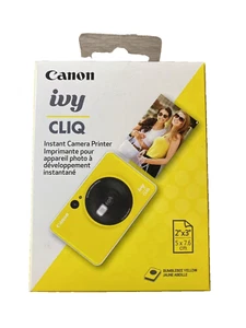 Canon Ivy CLIQ Instant Camera Printer + 20 Sheets Photo Paper, Bumblebee Yellow - Picture 1 of 8