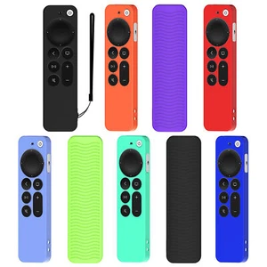 Silicone Protective Case Cover for 2021 New TV Siri Remote Control Shockproof - Picture 1 of 20