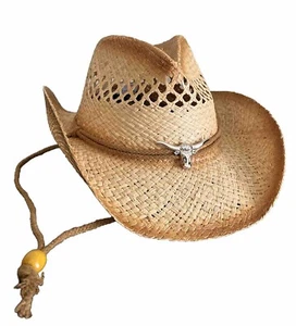 Milani 100% Straw Cowboy Hat(#ST-052) - Picture 1 of 3