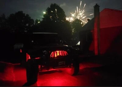 Nuevo Kit LUZ ROCA ROJA 7 Piezas Montado en Marco DCS Lighting 07-18 Jeep JK Foto 1 de 4