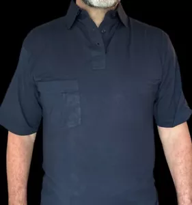 Vintage Towncraft New & Tags Navy Blue Polo Shirt Mens Poly Cotton Medium M - Picture 1 of 8