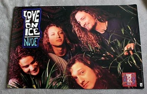 Póster promocional Love on Ice 1992 Portland Heavy Metal Interscope Records desnudo en muy buen estado - Imagen 1 de 1