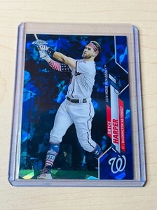 2020 Bryce Harper Topps Chrome Aggiornamento Zaffiro #U-255 - Washington Nationals - Foto 1 di 2