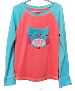Girls Justice Colorful Fleece Owl Pajamas Set Size M(7/8) - Picture 1 of 2