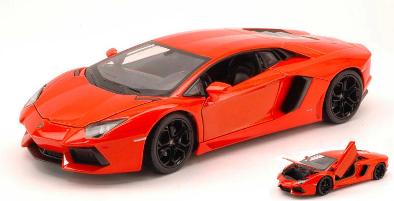 Modellino Auto scala 1:24 diecast Welly LAMBORGHINI AVENTADOR LP 700-4 red - Immagine 1 di 1