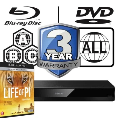 Panasonic Blu-ray Player DP-UB820 All Zone Code Free MultiRegion 4K - Life of PI - Bild 1 von 4