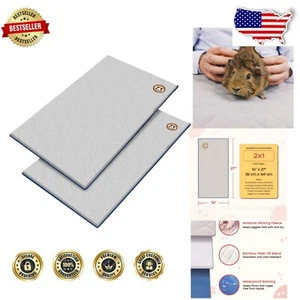 Comfortable Grey Fleece Pack of 2 Cage Liners for Guinea Pigs - Machine Washable - Picture 1 of 9