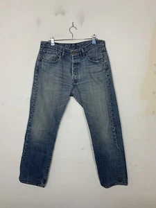 Levis 501 Mens Jeans 33x30 Denim Mexico VTG 90s Button Fly Straight Distressed - Picture 1 of 15