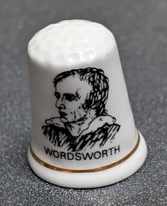 collectable bone china thimble Wordsworth Poet Portrait - Picture 1 of 5