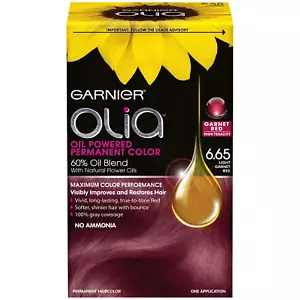 NUEVO Garnier Olia Aceite Powered Color Permanente 6.65 LUZ GRANATE ROJO - Imagen 1 de 1