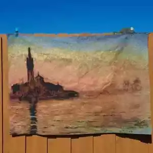 Arazzo San Giorgio Maggiore al tramonto Claude Monet da appendere a parete decorazione casa arte - Foto 1 di 6
