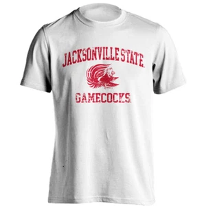 Jacksonville State University Gamecocks Retro Distressed Logo Short Sleeve Tee - Picture 1 of 15