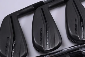 Cobra King Forged Tec 2023 Black Irons / 4-PW / Stiff Flex KBS $-Taper Lite - Picture 1 of 7