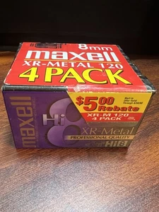 Maxell Hi 8 mm XR Metall 120 4er-Pack professionelle Qualität Camcorder Band versiegelt neu - Bild 1 von 5