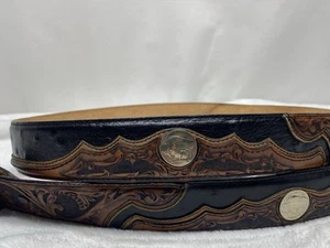 Vintage Tony Lama Herren Leder Cowboy Gürtel Büffelnieten ohne Schnalle Gr. 48 - Bild 1 von 4