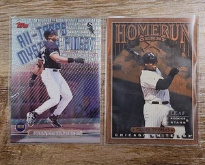 Frank Thomas Lot (2) - 1999 Mystery Finest, 1998 Leaf (RC) /2500 WHITE SOX HOF - Picture 1 of 2