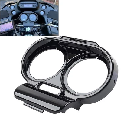 Cubierta de calibre carenado de carcasa de góndola negro para Harley Road Glide 1998-2013 Foto 1 de 4