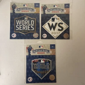 NUEVO Lote de 3 Parches Coleccionistas de Grandes Ligas de Béisbol Serie Mundial 2020 2017 2018 - Imagen 1 de 7
