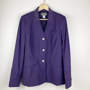 Zac Posen Delta Flight Crew Blazer Jacke lila Lands End Damengröße 12T neu ohne Etikett - Bild 1 von 8
