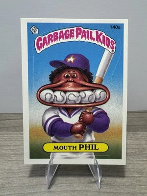 1986 GPK OS4 Mouth Phil #140a NM-MT School Nurse Back (Wanted) Garbage Pail Kids - Image 1 of 4