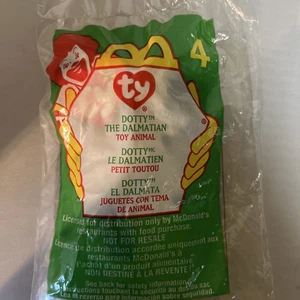 Ty Dotty the Dalmatian McDonald's Happy Meal Teeny Beanie #4 2000 - NUEVO - Imagen 1 de 3