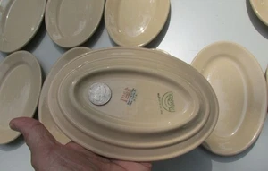 12 VTG MCM RESTAURANT WARE BEIGE INCAWARE SHENANGO RIMROL OVAL SIDE DISH PLATES - Picture 1 of 6