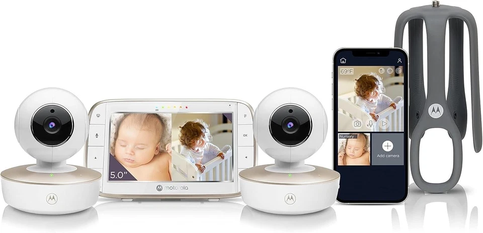 Motorola VM855-2 CONNECT Baby Monitor 2 Way Audio - 2 Camera Set Refurbished - Image 1 of 4