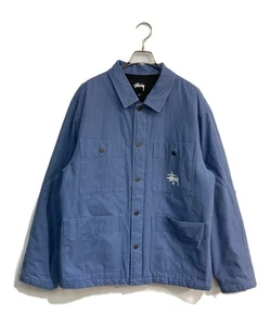 stussy Quilted Chore Jacket 115475 Size: L Blue 115475 Men - Picture 1 of 10
