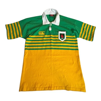 Vintage 90s Rugby Shirt Canterbury Of New Zealand Japan Referee striped polo M - Image 1 of 4